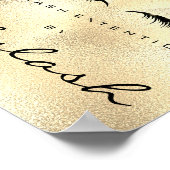 Poster Maquillage Beauté Salon Nom Gold GlamGlitter Eyebr (Coin)