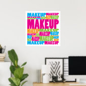 Poster Maquillage coloré (Bureau à domicile)