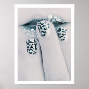 Poster Maquillage de léopard de neige