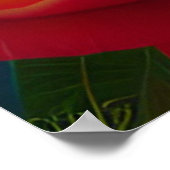 Poster Maquillage floral bleu (Coin)