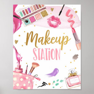 Poster Maquillage Spa Party Girl Glamor Anniversaire