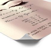 Poster Maquilleuse Ciliaire Pailletée Beauté Rose Pink (Coin)