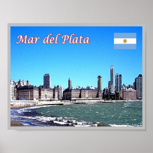 Poster Mar del Plata - Skyline - (Devant)