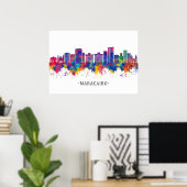 Poster Maracaibo Venezuela Skyline (Bureau à domicile)