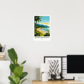 Poster Maracas Beach Trinidad Travel Print (Bureau à domicile)