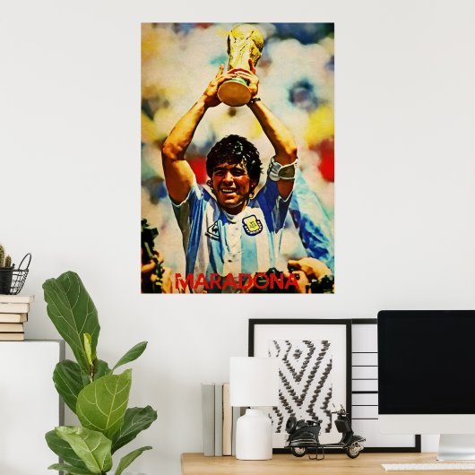 Poster Maradona - D10S (Bureau à domicile)