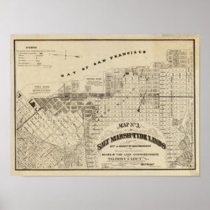 Poster Marais de sel de Baie de San Franciso