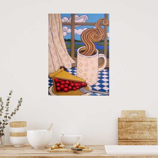 Poster "Marais et nuages" (Cuisine)