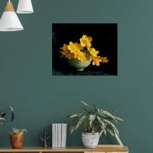 Poster Marais Marigolds, peinture sur nature
