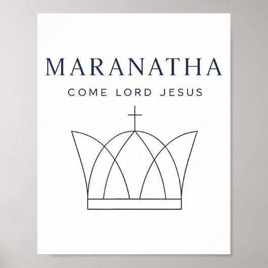 Poster Maranatha Christian Modern Minimalist  (Devant)