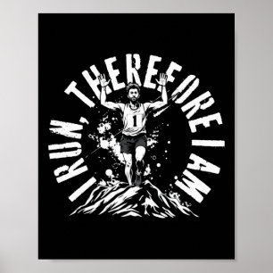 Poster Marathon Marathoner Courir Je Coure Donc Je Suis S