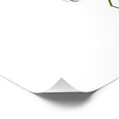 Poster Marathon Turtle Runner en bleu (Coin)