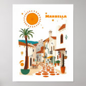 Poster Marbella espagne vacances méditerranée  (Devant)