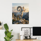Poster Marble Ram Mountain Pride (Bureau à domicile)