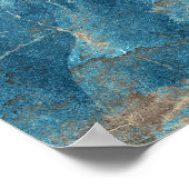 Poster Marbre Aqua Onyx : Design Haute Résolution. (Coin)