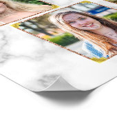 Poster Marbre blanc Collage photo de la fin d'études seco (Coin)