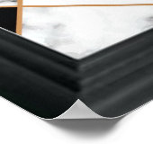 Poster Marbre blanc géométrique en or (Coin)