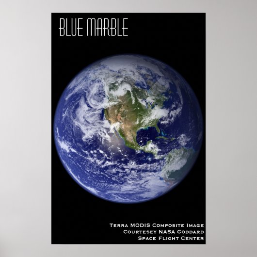 Poster Marbre bleu (Devant)