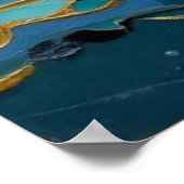 Poster Marbre Bleu Abyssal (Coin)