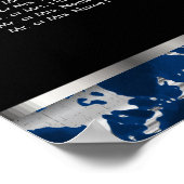 Poster Marbre bleu et argent - 10 sièges (Coin)