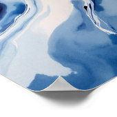 Poster Marbre Bleu Profond (Coin)