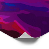 Poster Marbre bleu rouge texture (Coin)