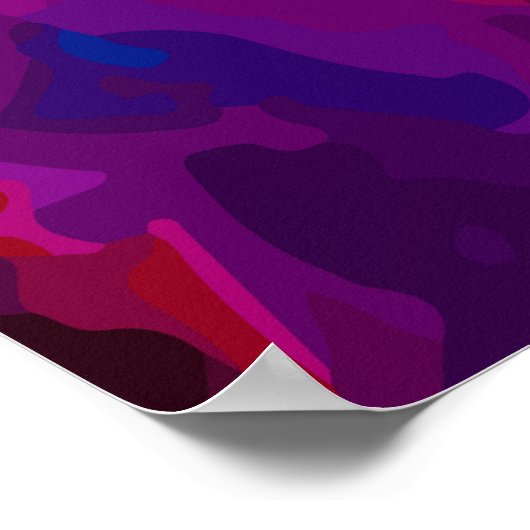 Poster Marbre bleu rouge texture (Coin)