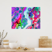 Poster Marbre coloré Fluid Art (Cuisine)