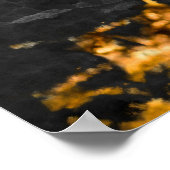 Poster Marbre d'or noir, Motif naturel. (Coin)