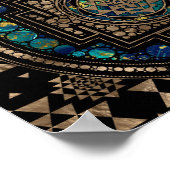 Poster Marbre et or Sri Yantra / Sri Chakra (Coin)