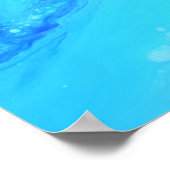 Poster Marbre fluide abstrait bleu saphir de la marine (Coin)