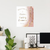 Poster marbre fluide | Signal de bienvenue de la première (Bureau à domicile)