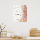 Poster marbre fluide | Signal de bienvenue de la première (Cuisine)