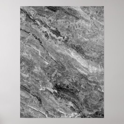 Poster Marbre gris (Devant)