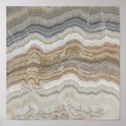 Poster marbre gris brun scandinave minimaliste (Devant)