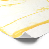 Poster Marbre jaune élégant : Texture dessinée à la main (Coin)