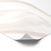 Poster Marbre liquide beige, art de la ligne dorée. (Coin)