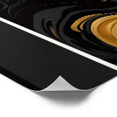 Poster Marbre Liquide Multitasker Or - Abstrait Luxueux (Coin)