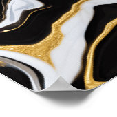 Poster Marbre noir et or (Coin)