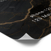 Poster Marbre, Noir-Or, Salon (Coin)