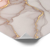 Poster Marbre or Rose élégant - OEuvre murale de luxe (Coin)