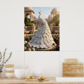 Poster Marbre Paon Éclat Royal (Cuisine)