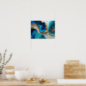 Poster Marbre pastel (Cuisine)