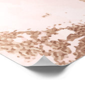 Poster Marbre rose : arrière - plan de texture dorée. (Coin)