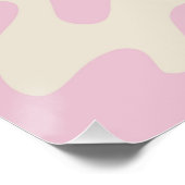 Poster Marbre rose Super Wavy Stripe Printemps moderne (Coin)