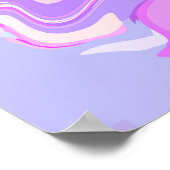 Poster Marbré rose violet Turquoise (Coin)