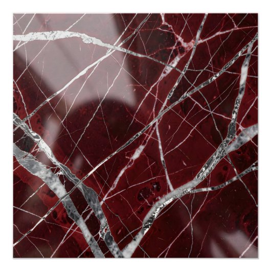 Poster Marbre rouge brillant de luxe (Devant)