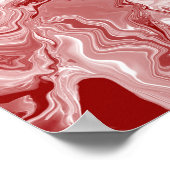 Poster Marbre rouge classique (Coin)