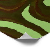 Poster Marbre Slick Métallique Bleu Vert (Coin)