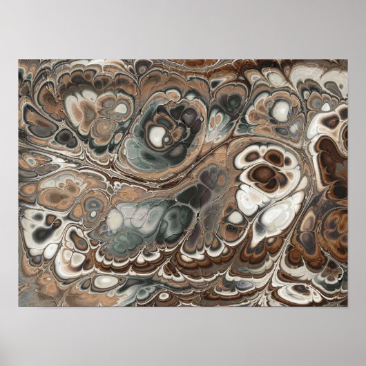 Poster Marbre Terre Écoulée (Devant)